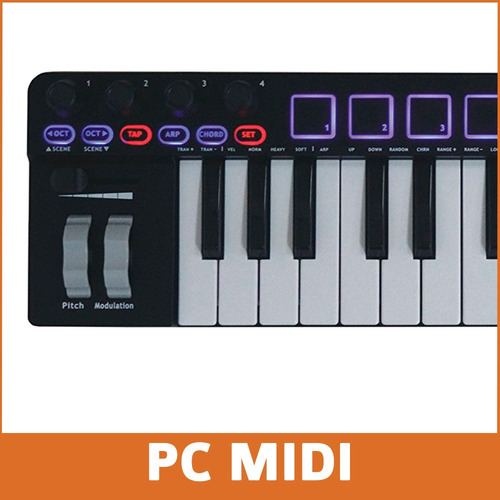 Imagen 3 de 10 de Teclado Midi Usb Midiplus Minicontrol 32 Teclas 8 Pads Cuota