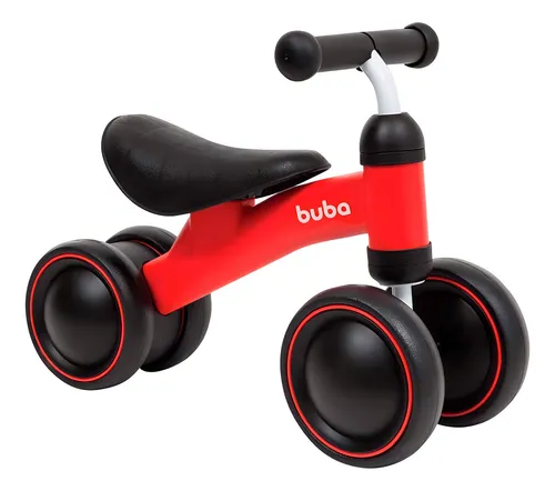 Bicicleta de Equilíbrio Infantil Sem Pedal Vermelho Buba