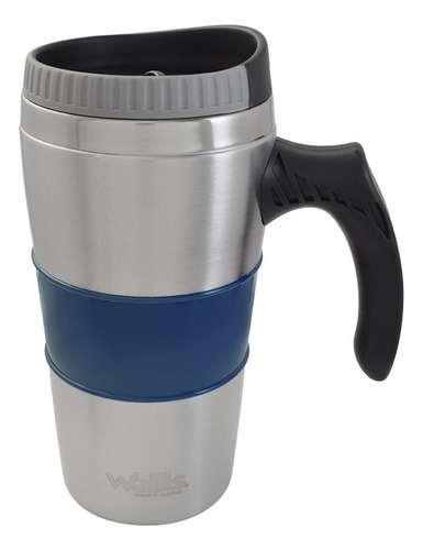 Taza Térmica Tapa Protector Antiderrames 450ml Wallis