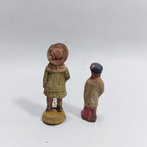 Antiguos Personajes Popular Madera Tallada 1900 Mag 65163 (Usado)