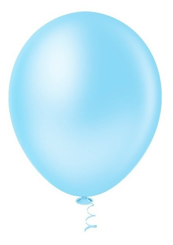 50 Unidades - Tamanho 10 - Balão Azul Claro - Pic Pic Cor Azul-claro