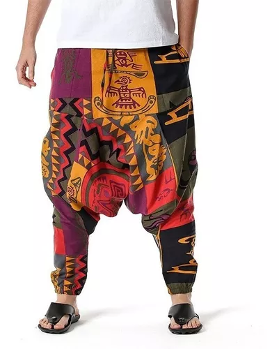 LaoZanA Pantalones Hippies Hombre Chino Baggy Casual Pantalones Cortos  Bermudas Pantalones Elasticos Armada M : : Moda