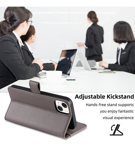 Funda De Cuero Para iPhone Carcasa De Bolsa Con 2 Correa