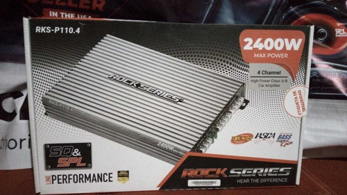 Imagen 1 de 2 de Amplificador Rock Series Rks-p110.4 2400 Watts 4 Canales