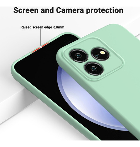 Compatible Funda De Silicona Líquida For Zte Axon 50 Lite