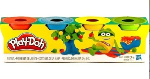 Plastilina Play-doh X4 Didactico Moldeable Colores