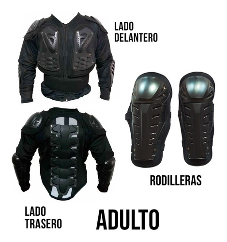 Body Armor + Rodilleras Motociclistas Adultos