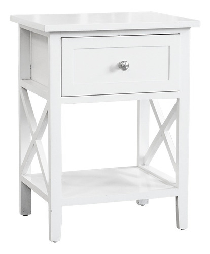 Mesa De Luz 1 Cajón Blanco (g971w)