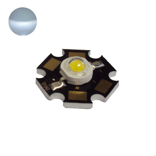 Led High Power 3w Blanco Frio Alta Potencia Con Pcb Estrella