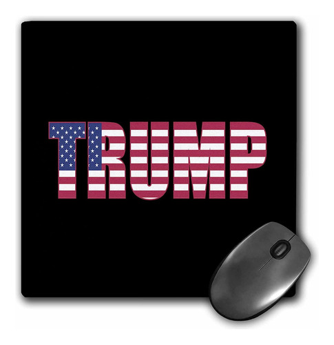 Mouse Pad Negra Con La Bandera De Eeuu Trump 20 C