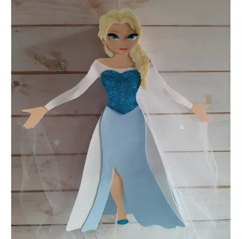 Piñata Frozen Elsa Artesanal En Goma Eva