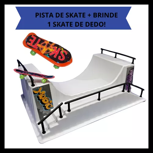 Pista De Skate Dedo Profissional Rampa E Corrimão Completa