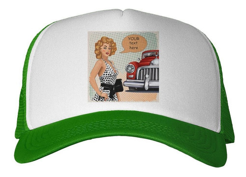 Gorra Mujer Con Auto De Fondo Instert Your Text