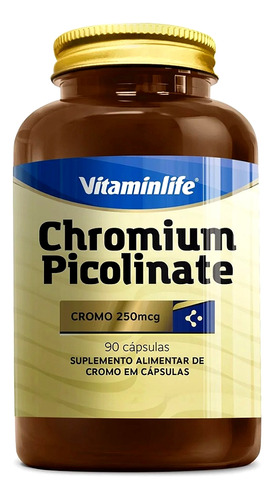 Picolinato De Cromo 250 Mcg (90 Cápsulas) 1 Por Día!!