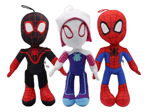 3 Piezas Peluches Infantiles Marvel Spider-man 32 Cm