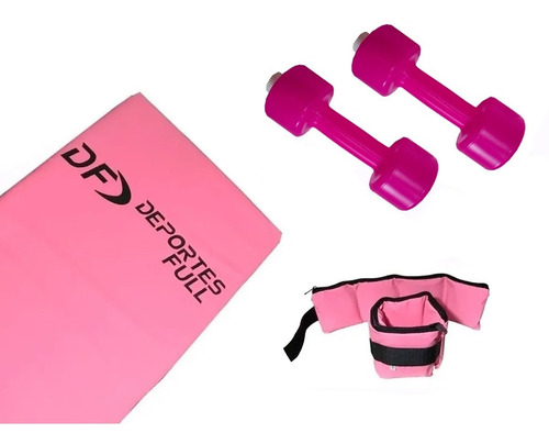 Colchoneta + Tobilleras 1 Kg + Mancuernas 1 Kg. Kit Fitness