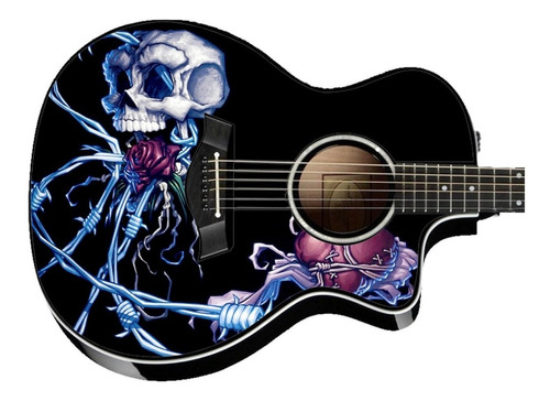 Dj Ashba Skin Ovation Adesivo Para Guitarra Baixo Violao