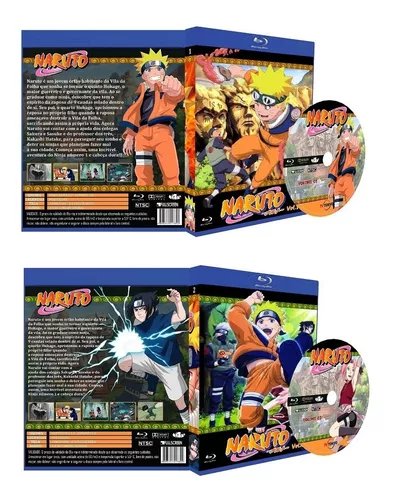 Box blu-ray Naruto Clássico + Naruto Shippuden + Filmes e Ovas