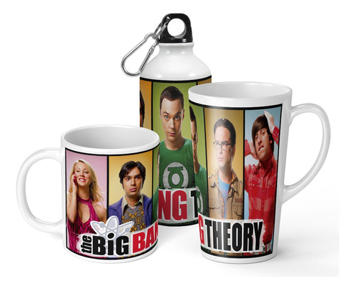 Set De Taza + Botella + Taza Conica The Big Bang Theory 1