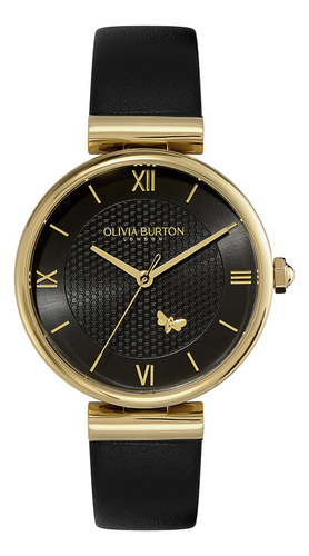 Relógio Olivia Burton Feminino Couro Preto 24000099