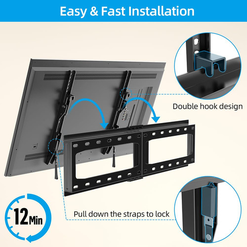 Soporte De Pared Home Vision Heavy Duty, Inclinable Para Tel
