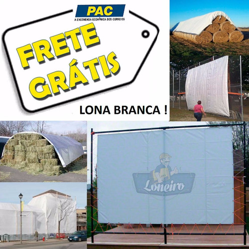 Lona Gigante 20x20 Azul E Branca Plastica Impermeavel Talude