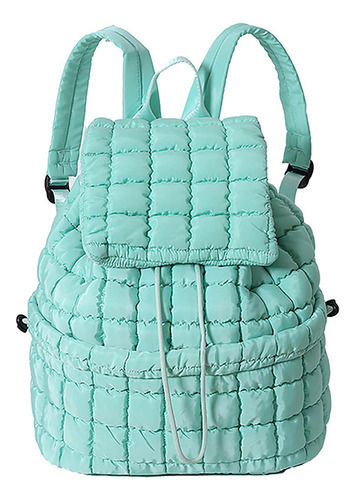 Mochila De Plumón Para Mujer Con Diseño A Cuadros