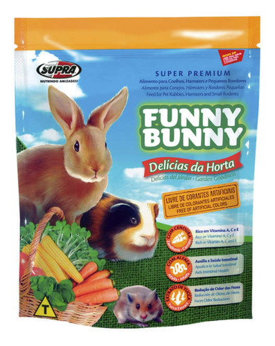 Ração Coelho Funny Bunny  500g Supra