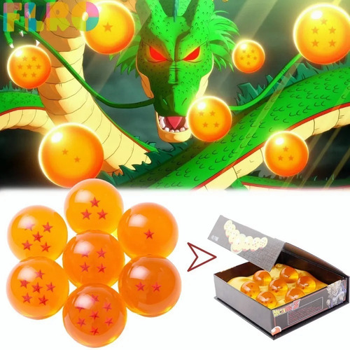 10pzs *7 Esferas Dragon Ball Caja Exhibidor Goku De 4.5cm