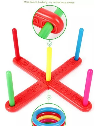 Juego De Juguete Para Lanzar Anillos, 1 Juego De Plástico Pa