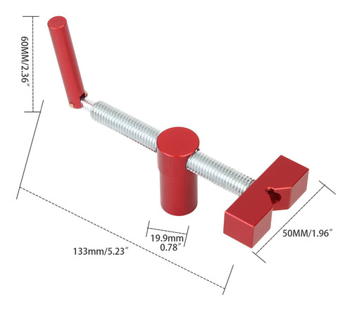 Abrazadera Ajustable Para Carpintería Con 2 Piezas Rojo