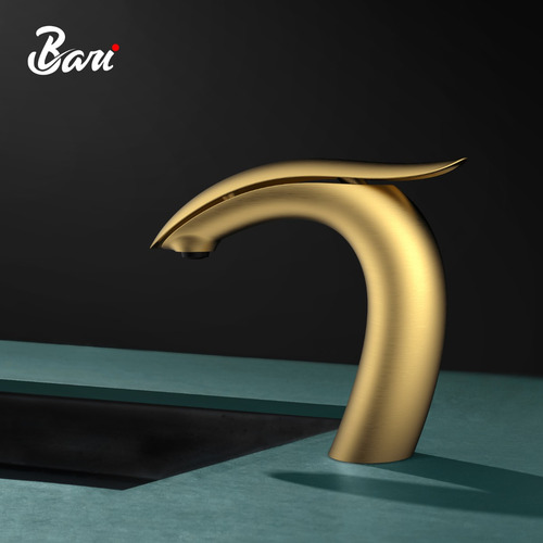 Griferia De Lavamano Draco 16 Cm Brush Gold Marca Bari