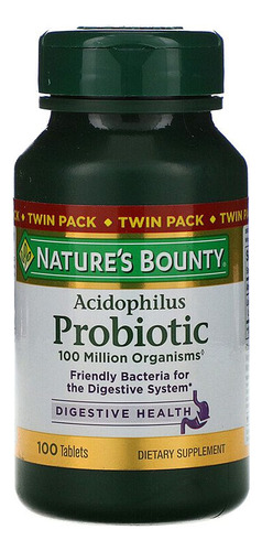 Probiótico Nature's Bounty 100 Million Organismos Importado 