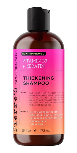 Pierre S Apothecary Vitamina B3 Y Keratina Shampoo Voluminiz