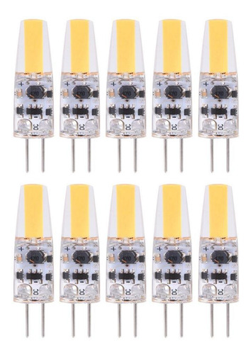 10pcs Ac/dc12-24v G4 Cob Led Lâmpadas Não Regulável Silic