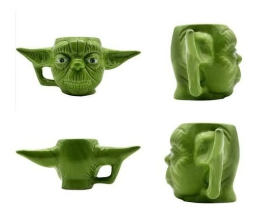 Caneca Formato 3d Mestre Yoda Star Wars Galaxia 400ml