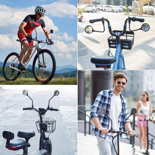 Espejos De Bicicleta Espejo De Scooter Espejo Manillar Largo