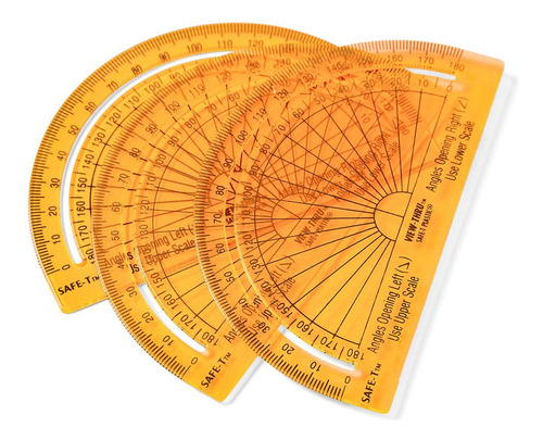 Transportador Hand2mind Safe-t Para Matemáticas Para Niños,