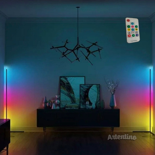 Imagen 9 de 10 de Luz Lampara Pie Esquinero Pixel Led Rgb Regalo Deco Original