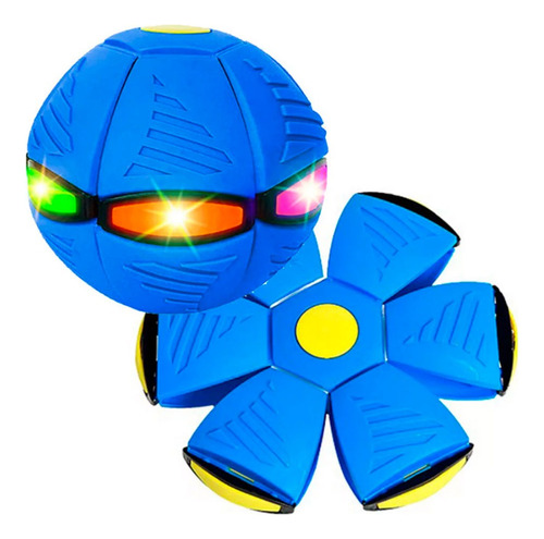 Pelota Juguete Frisbee Volador Hogar Niños Familia Diversion Azul Liso