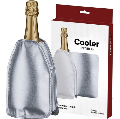 Cooler Térmico Prata 750ml - Ideal Para Transportar Bebidas