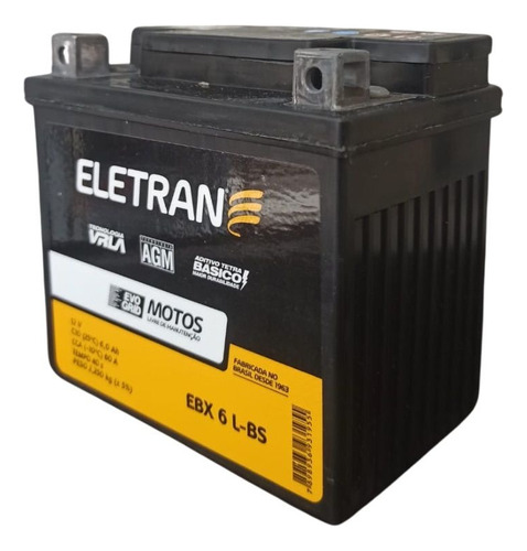 Bateria De Moto Eletran 5ah Titan Biz Fan 125 150 160 Flex