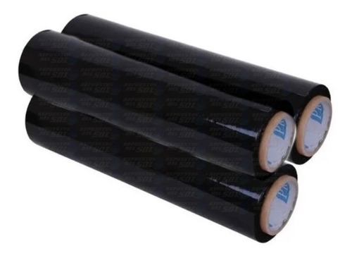 Film Strech Rollo Alusa Negro 250m X3 Rollos