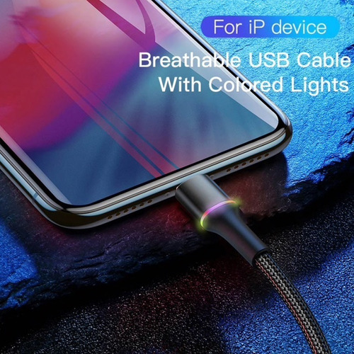 Imagen 3 de 9 de Cable Para iPhone Baseus 200cm Conectores Reforzados