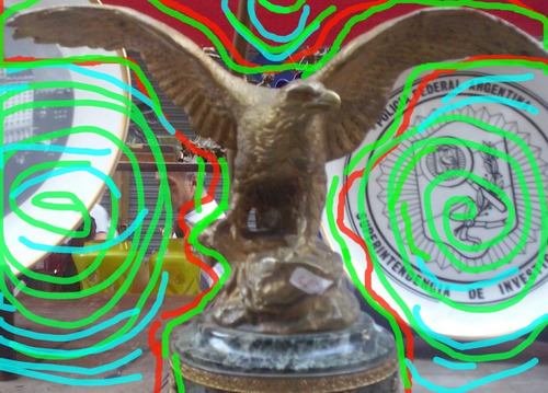 Aguila Antigua Escultura Bronce Luminaria Mármol