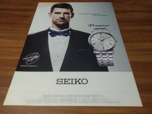 (pg438) Novak Djokovic * Publicidad Seiko