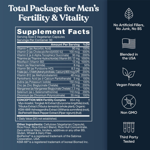 Eu Natural Conception For Him 120 Cápsulas Vegetales