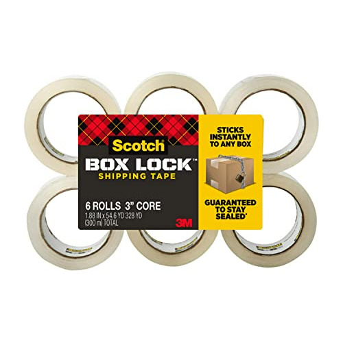 Cinta De Embalaje Cajas  Box Lock, 6 Rollos, 1,88 Pulga...