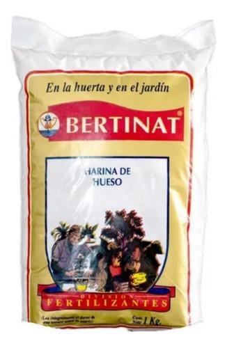 Harina De Hueso Fertilizante Césped Bertinat 1 Kg Full