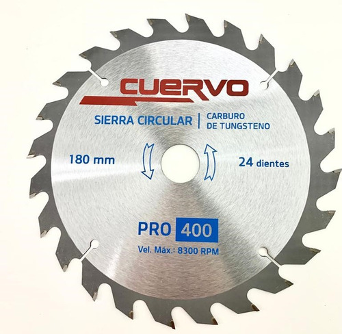 Sierra Circular Cuervo 180 Mm 24 Dientes